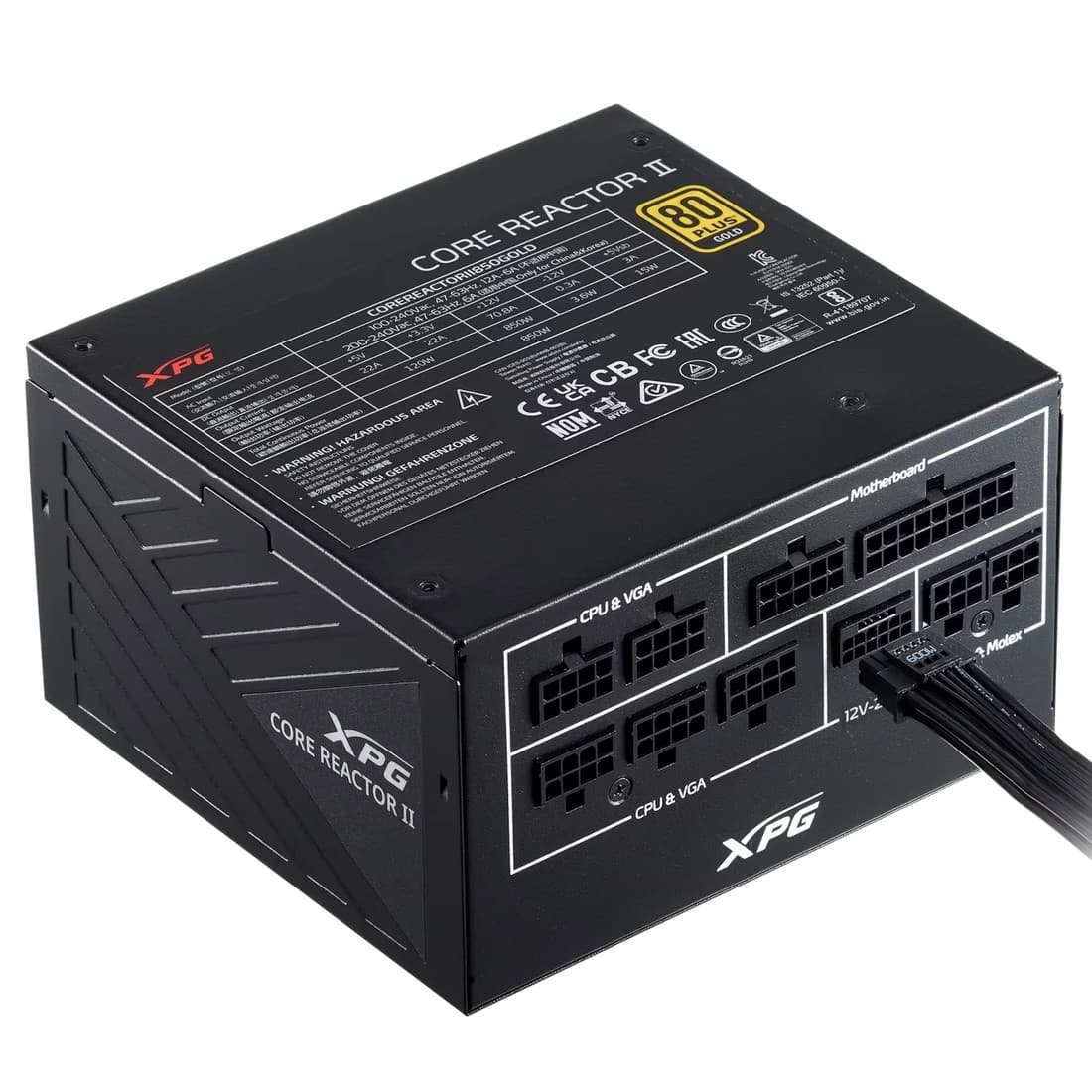 Fuente de Poder XPG Core Reactor II 1200G 1200W 80 Plus Gold ATX 3.1 Modular vista 4