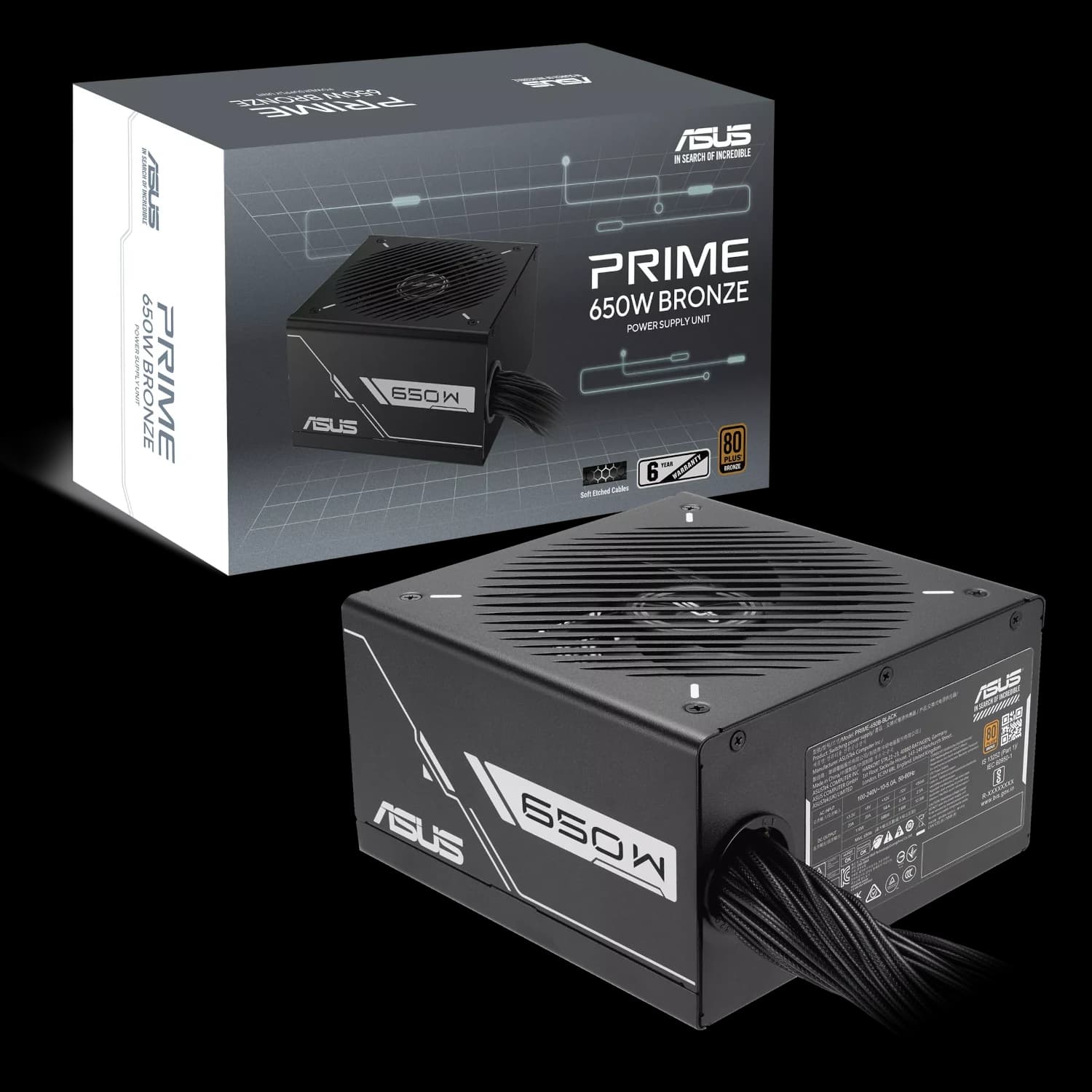Fuente de Poder ASUS Prime 650B 650W 80 Plus Bronze ATX No Modular