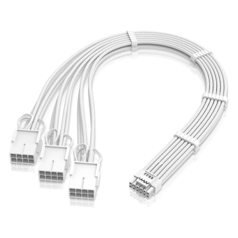 Cable Extensión PCIe 5.0 - 12VHPWR EZDIY-FAB 300mm Blanco