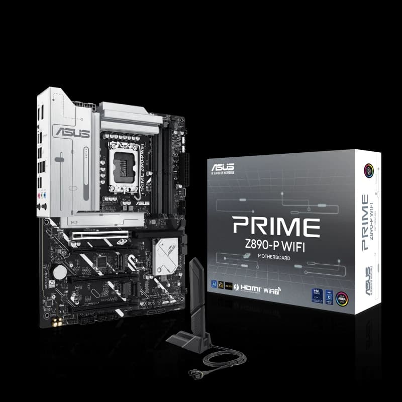 Placa Madre ASUS PRIME Z890-P WIFI LGA 1851 DDR5 WiFi 7 4x M.2 ATX vista 2