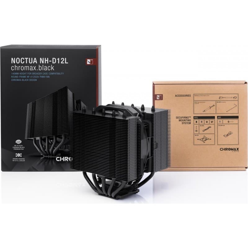 Disipador CPU Noctua NH-D12L Chromax Black