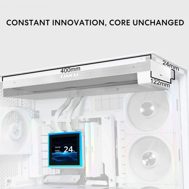 Refrigeración Líquida Lian Li Hydroshift II LCD-S 360TL Blanco vista 3