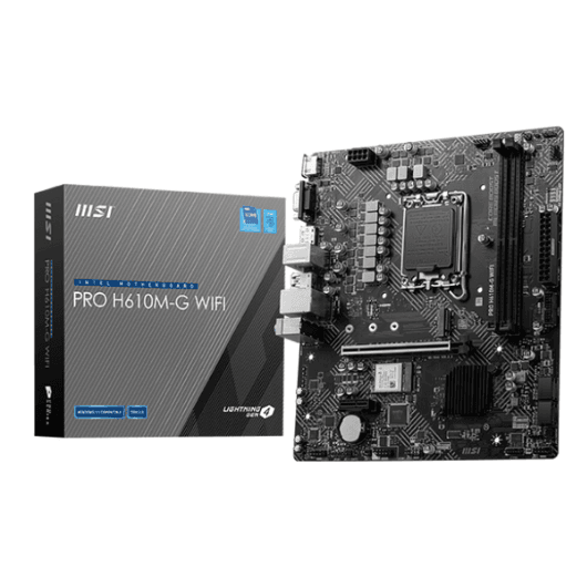 Placa Madre MSI PRO H610M-G WIFI LGA 1700 DDR5 M.2 HDMI DisplayPort m-ATX vista 1