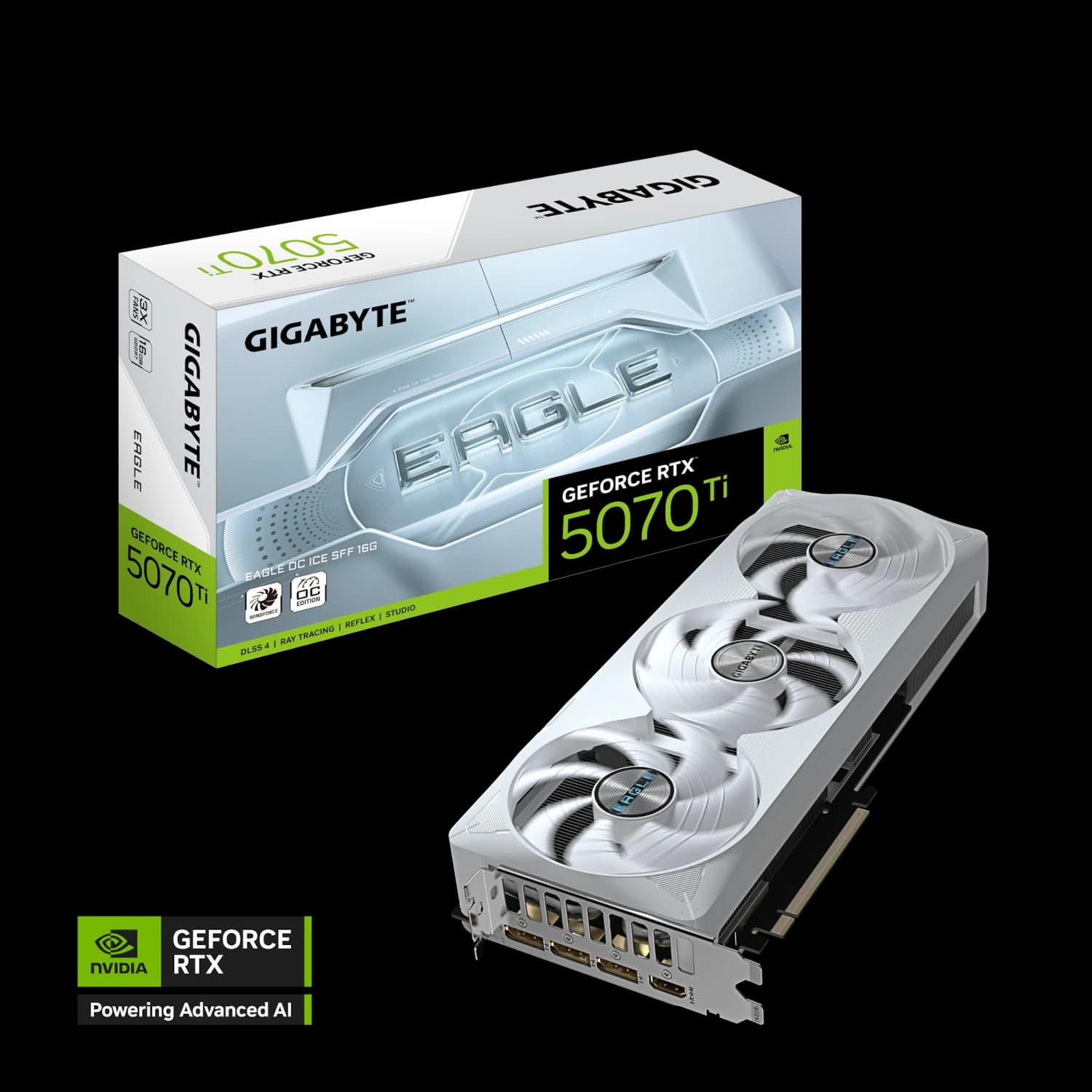 Tarjeta de Video Gigabyte Eagle OC ICE SFF GeForce RTX 5070 Ti 16GB GDDR7 PCIe 5.0 vista 1