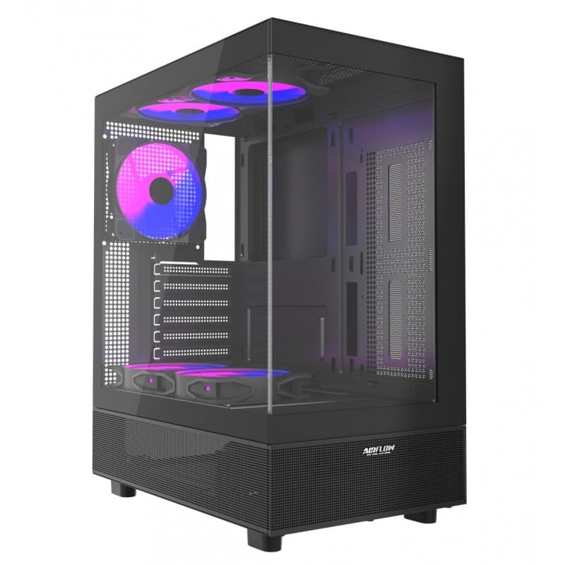 Gabinete Airflow Hurricane 5 Ventiladores 120mm Auto-RGB