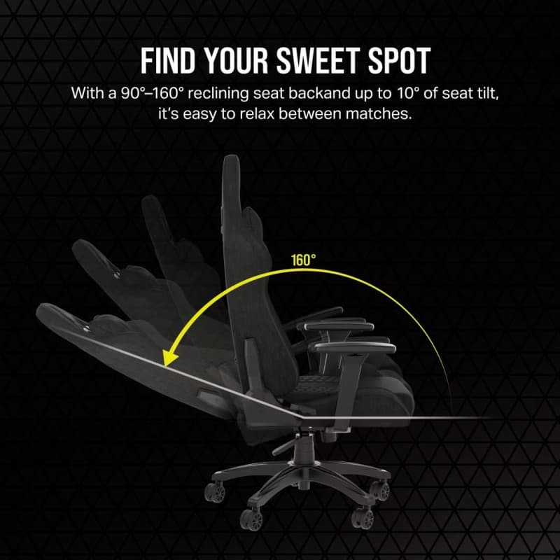 Silla Gamer Corsair TC100 RELAXED Tela Negro/Gris vista 5