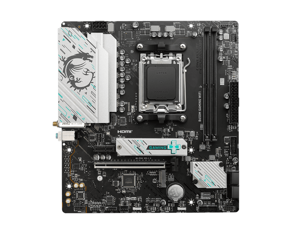 Placa madre MSI B650M GAMING WIFI AM5 DDR5 vista 2