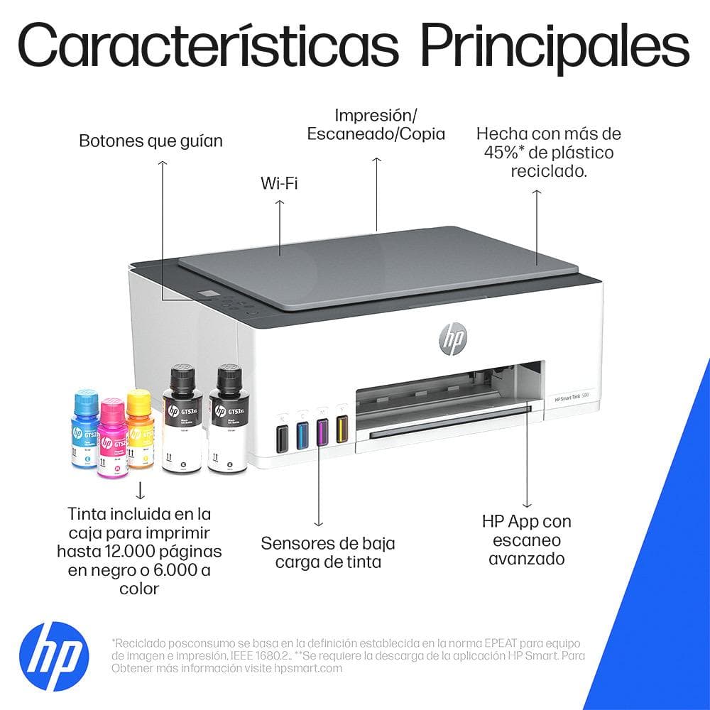 Multifuncional Tinta Continua Smart Tank 580  WiFi vista 4