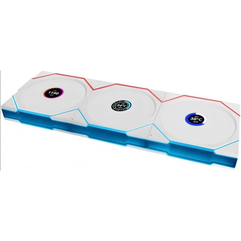 Lian Li UNI Fan TL LCD 120 Wireless 3-Pack Reverse White vista 5