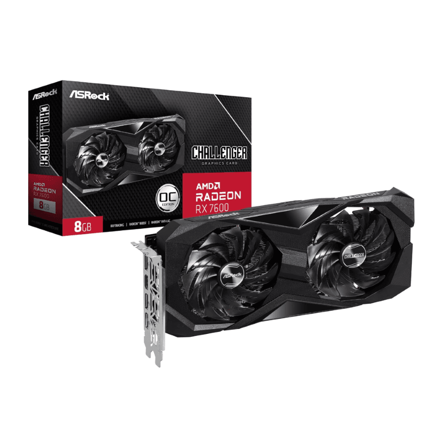 Tarjeta de Video ASRock Challenger Radeon RX 7600 OC 8GB GDDR6 PCIe 4.0