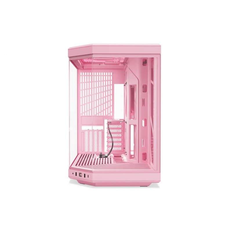 Gabinete HYTE Y70 Strawberry Milk ATX con Riser PCIe 4.0 vista 2