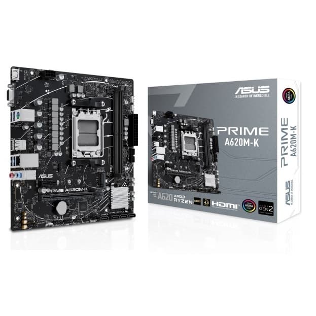 Placa Madre ASUS PRIME A620M-K AM5 DDR5 M.2 HDMI VGA Micro ATX