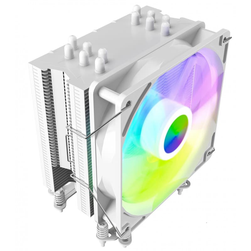 Disipador CPU AIRFLOW 612 WHITE RGB 6 Heatpipes hasta 220W
