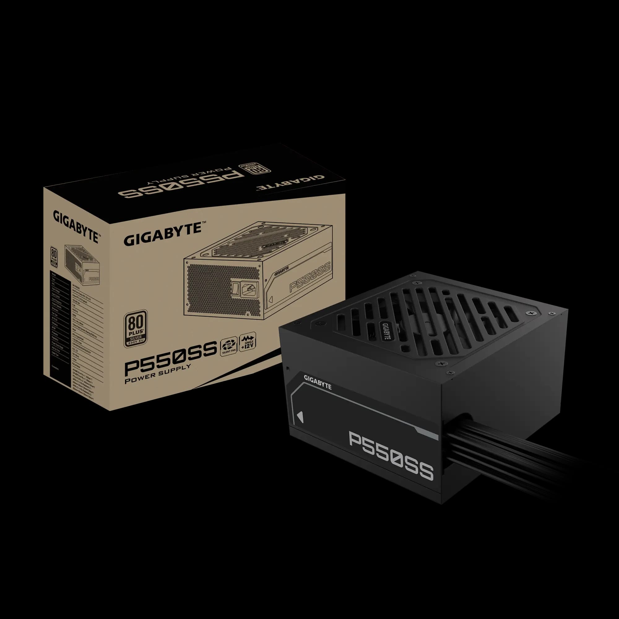 Fuente de poder Gigabyte 550w P550SS 80+ Silver