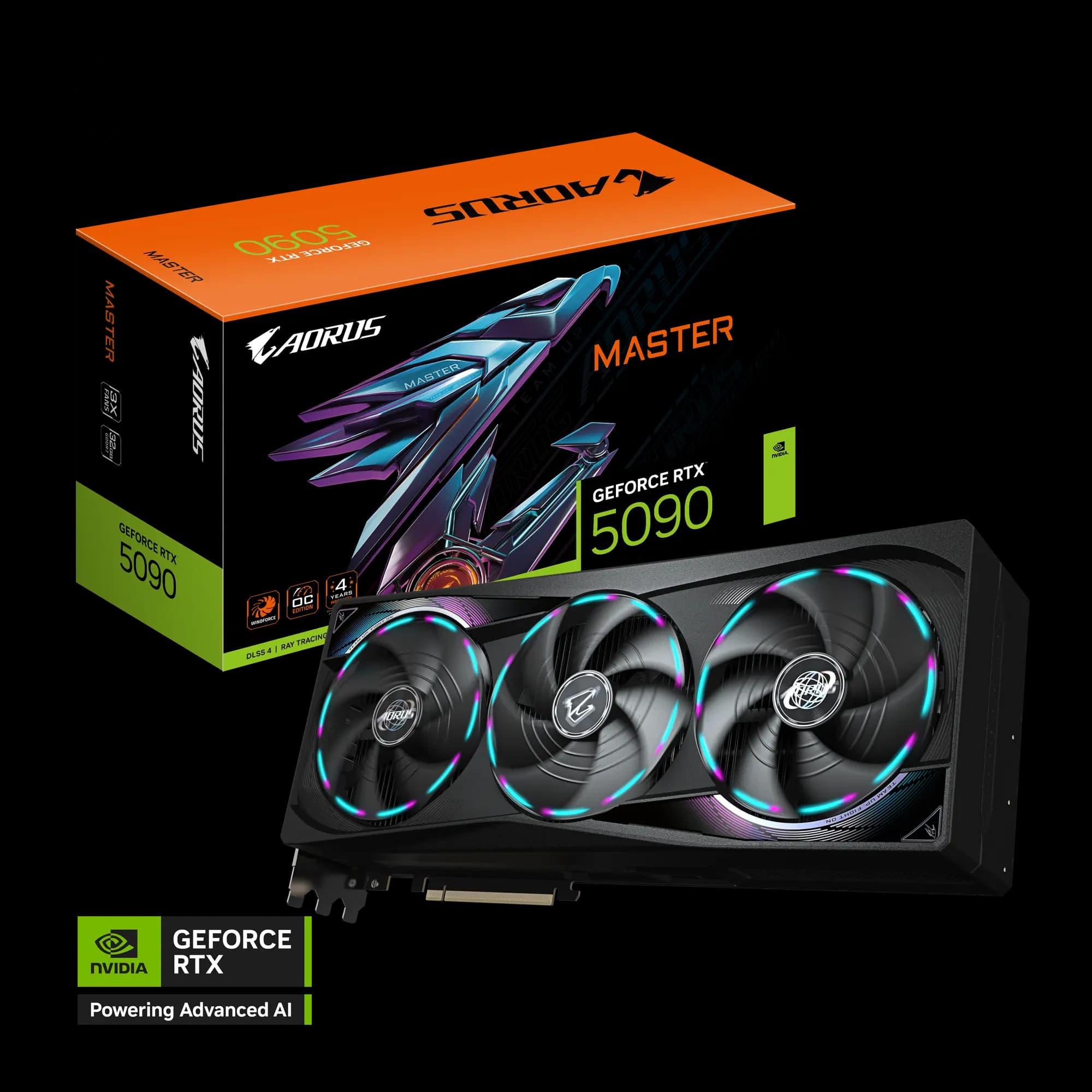 Tarjeta de Video AORUS GeForce RTX™ 5090 MASTER 32G – 32GB GDDR7 vista 5