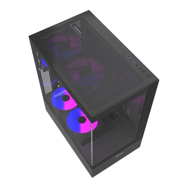 Gabinete Airflow Hurricane 5 Ventiladores 120mm Auto-RGB vista 5
