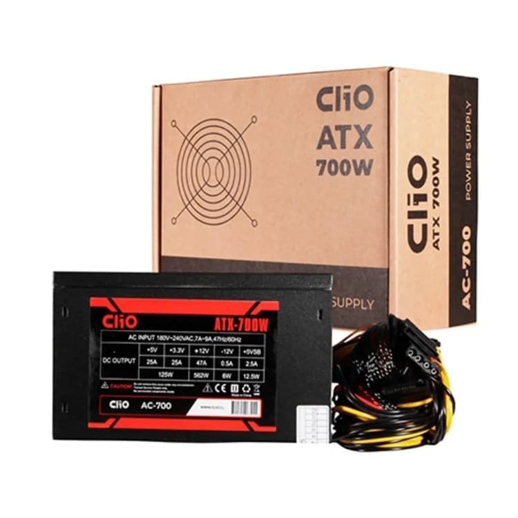 Fuente de Poder Clio ATX-700 700W ATX No Certificada