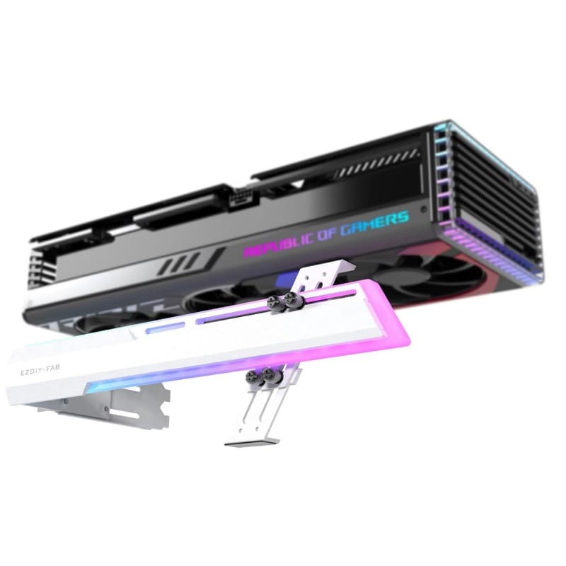 Soporte GPU EZDIY-FAB White Tipo Deslizante ARGB