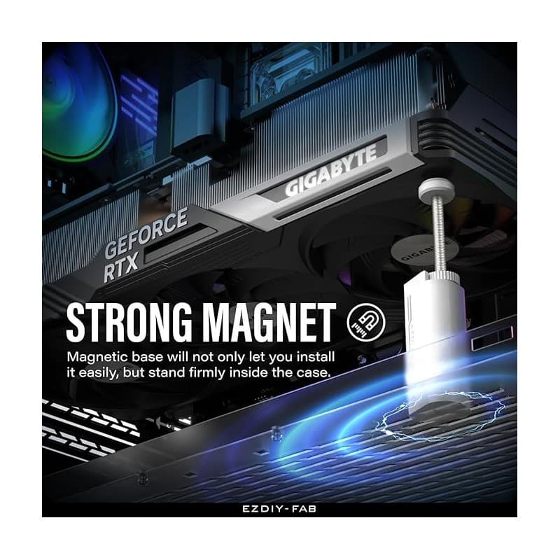 Soporte GPU EZDIY-FAB ARGB Blanco vista 4