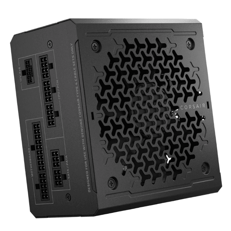Fuente de Poder Corsair RM850e 850W — ATX 3.1, Modular, 12V-2×6, Cybenetics Gold vista 2