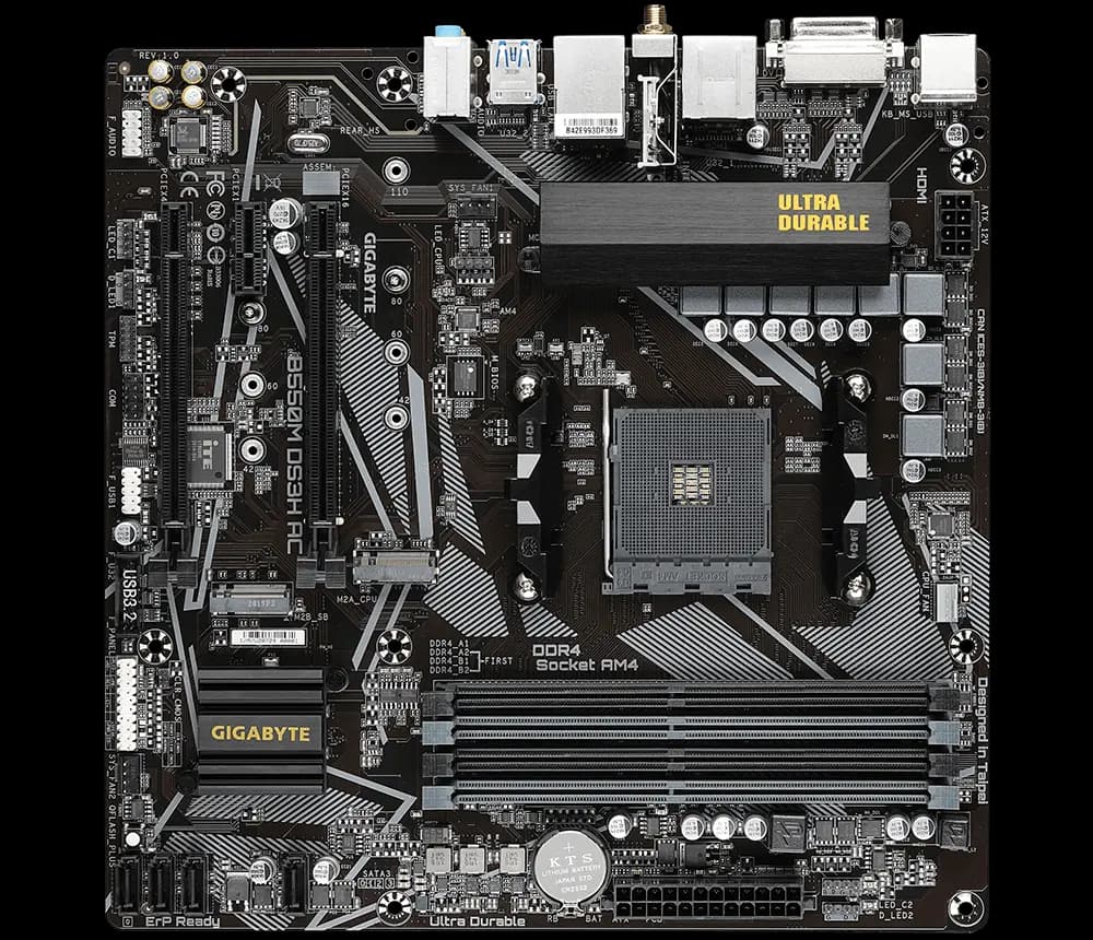 Placa madre B550M DS3H AC SOCKET AM4 vista 2