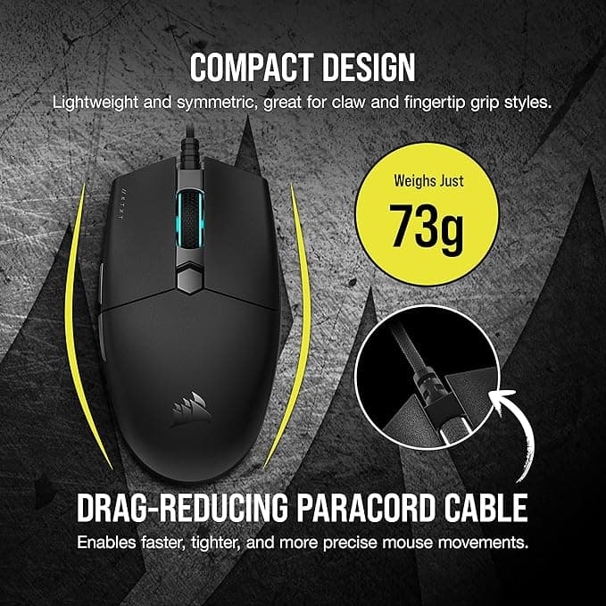 Mouse Gamer Corsair KATAR PRO XT — 18.000 DPI, Ultraligero 73 g, RGB vista 2