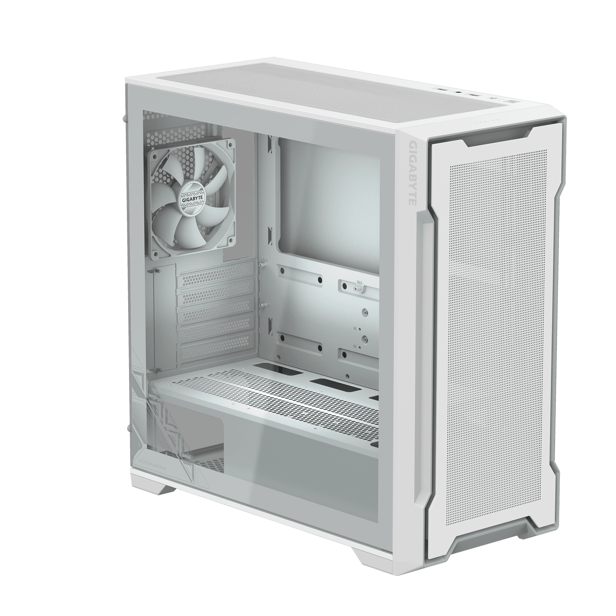 Gabinete GIGABYTE C102 ICE Blanco vista 2