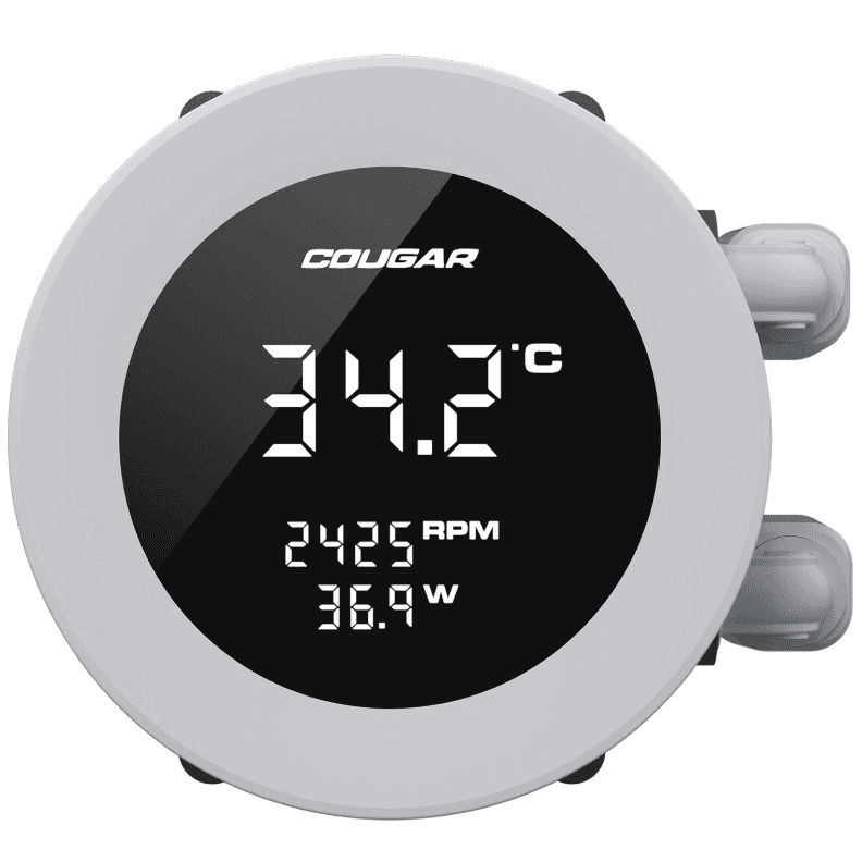 Refrigeración Líquida Cougar Poseidon Vistek ARGB 360mm White Compatible Intel y AMD vista 2
