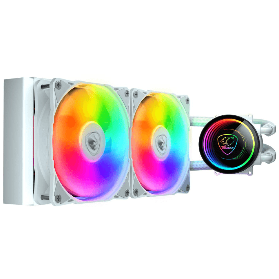 Refrigeración Líquida Cougar Poseidon Elite ARGB 240mm White Compatible Intel y AMD vista 2