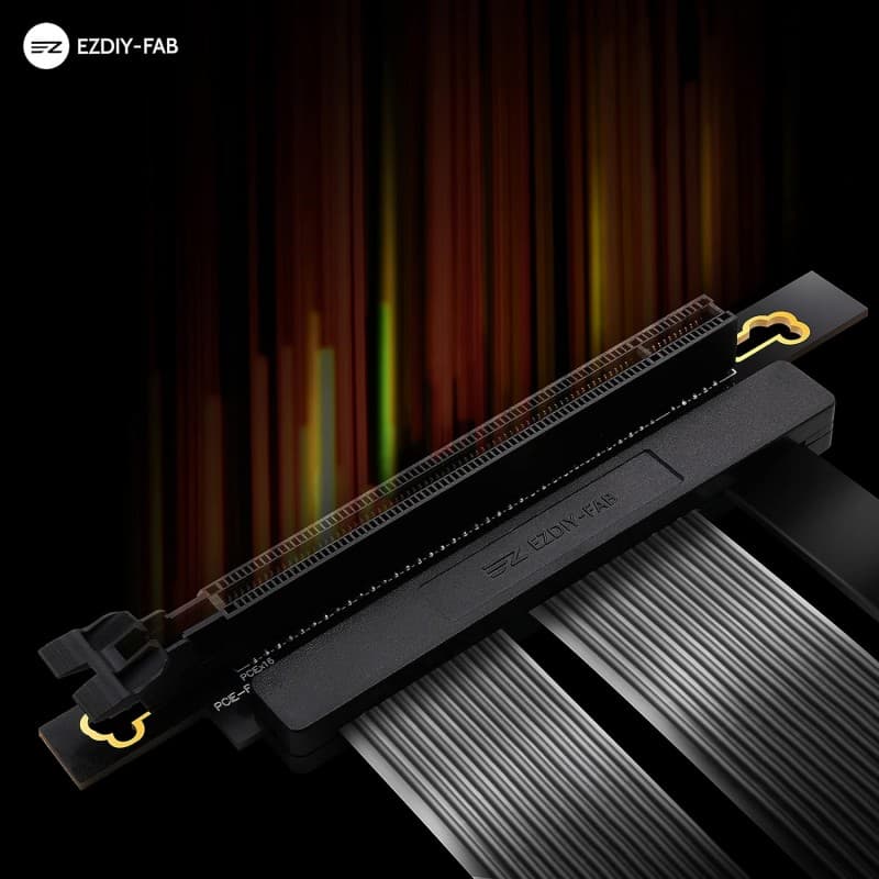 Cable Riser EZDIY-FAB PCIe 4.0 30cm Negro Flexible vista 3