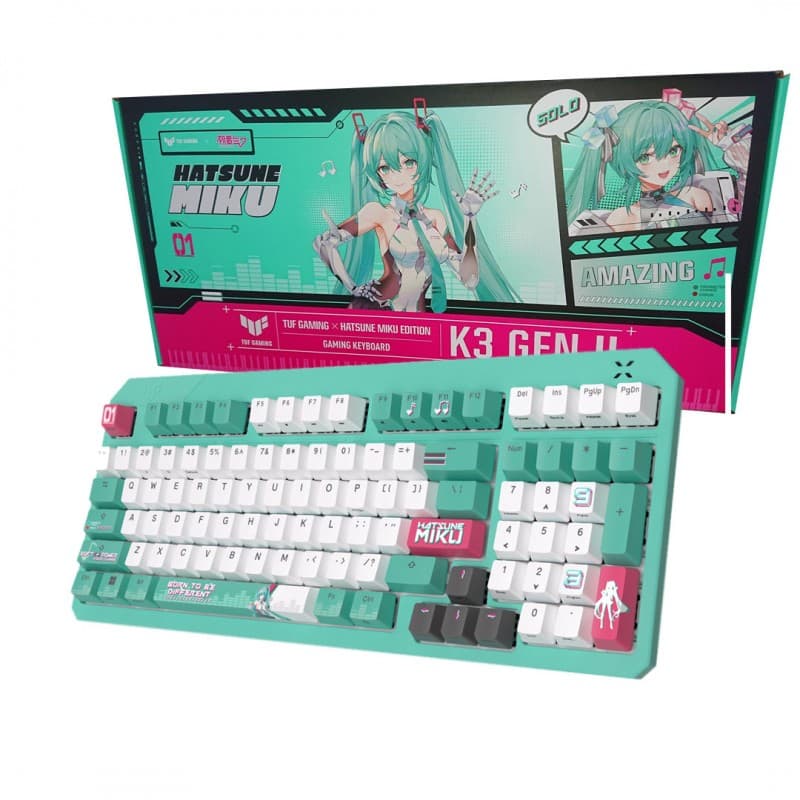 Teclado Mecánico ASUS TUF Gaming K3 Gen II Edición Hatsune Miku vista 5