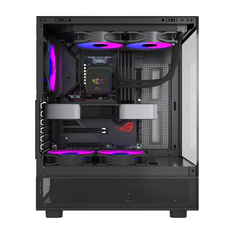 Gabinete Airflow Hurricane 5 Ventiladores 120mm Auto-RGB vista 4