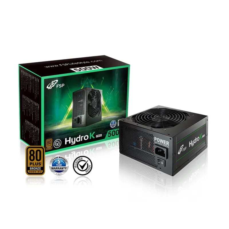 Fuente de poder FSP Hydro K PRO 500W ATX 80+ Bronce No-Modular HP2-500