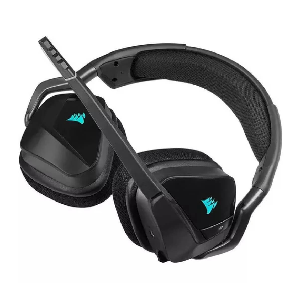 Auriculares Corsair VOID RGB ELITE Wireless 7.1 Carbón – Inalámbricos, RGB y Sonido Premium vista 3
