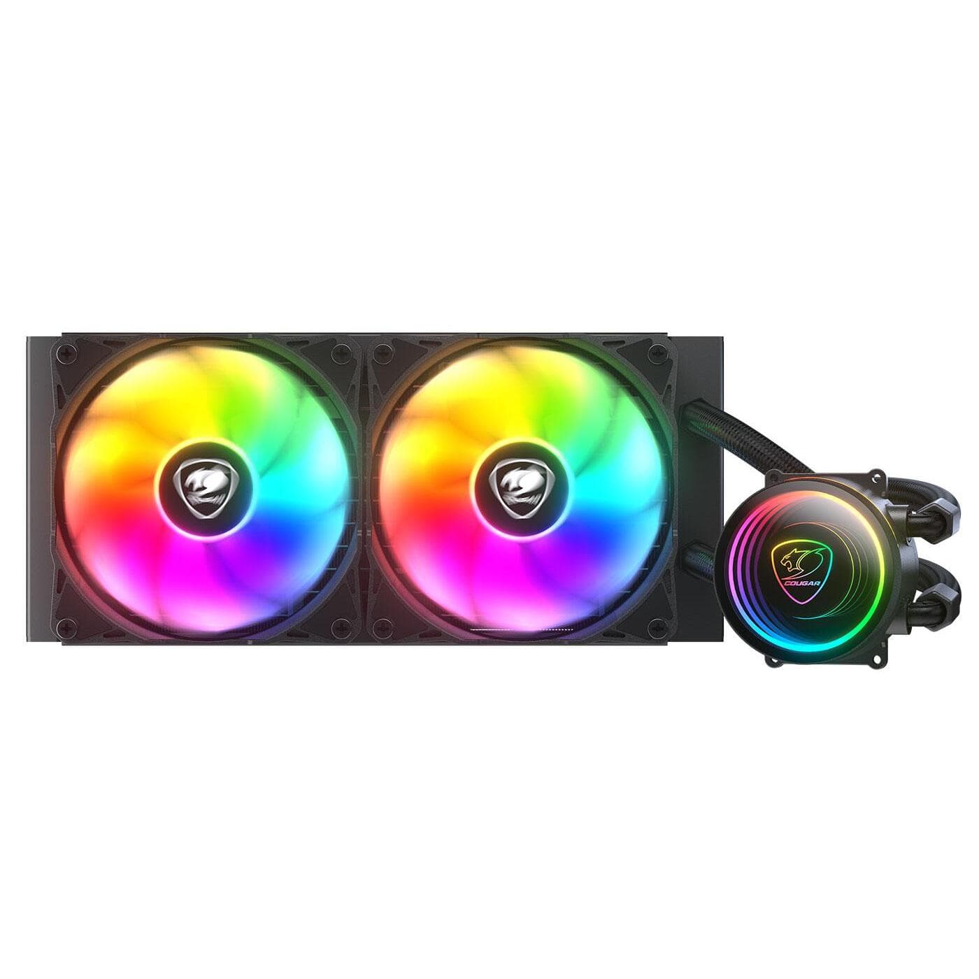Refrigeración Líquida Cougar Poseidon Elite ARGB 240mm Black Compatible Intel y AMD vista 2
