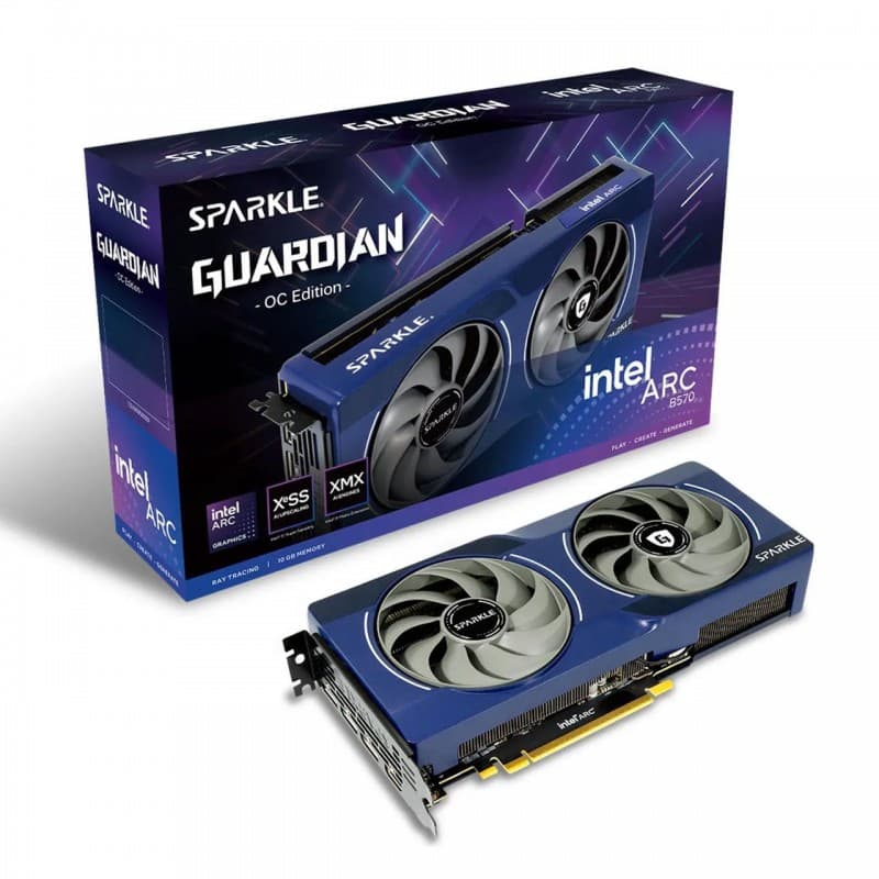 Tarjeta de Video Sparkle Intel Arc B570 Guardian OC 10GB GDDR6 PCIe 4.0