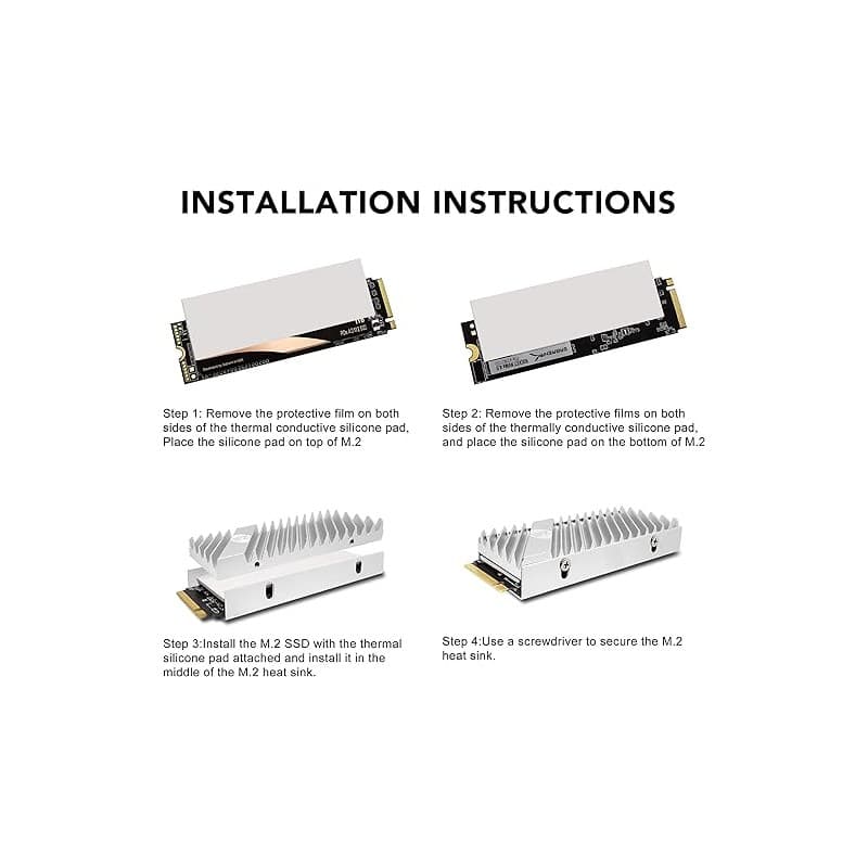 Ezdiy-Fab Disipador Térmico SSD M.2 NVMe Doble Cara vista 4