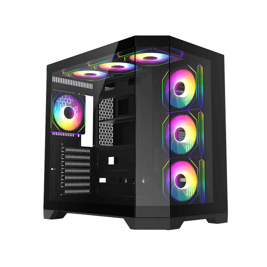 Gabinete Mlogix Tesseract ATX ARGB Vidrio Templado