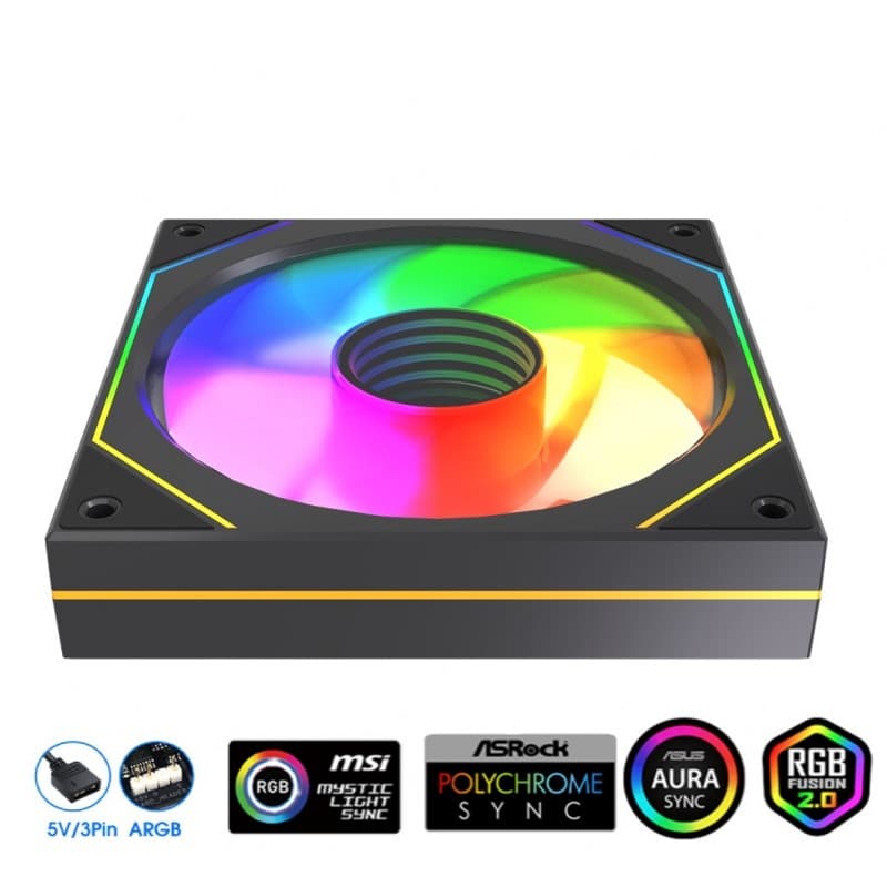 Ventilador Airflow M57 ARGB 120mm Negro