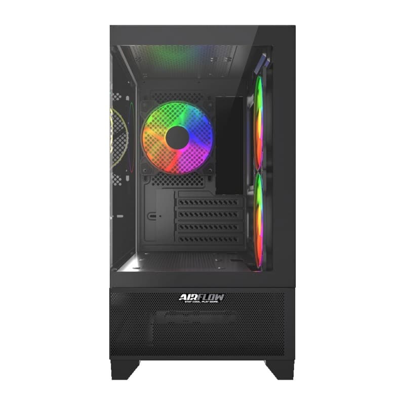 Gabinete AirFlow 10D10 MAX Micro-ATX RGB vista 2
