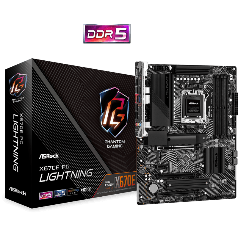 Placa Madre ASRock X670E PG Lightning AM5 DDR5 PCIe 5.0