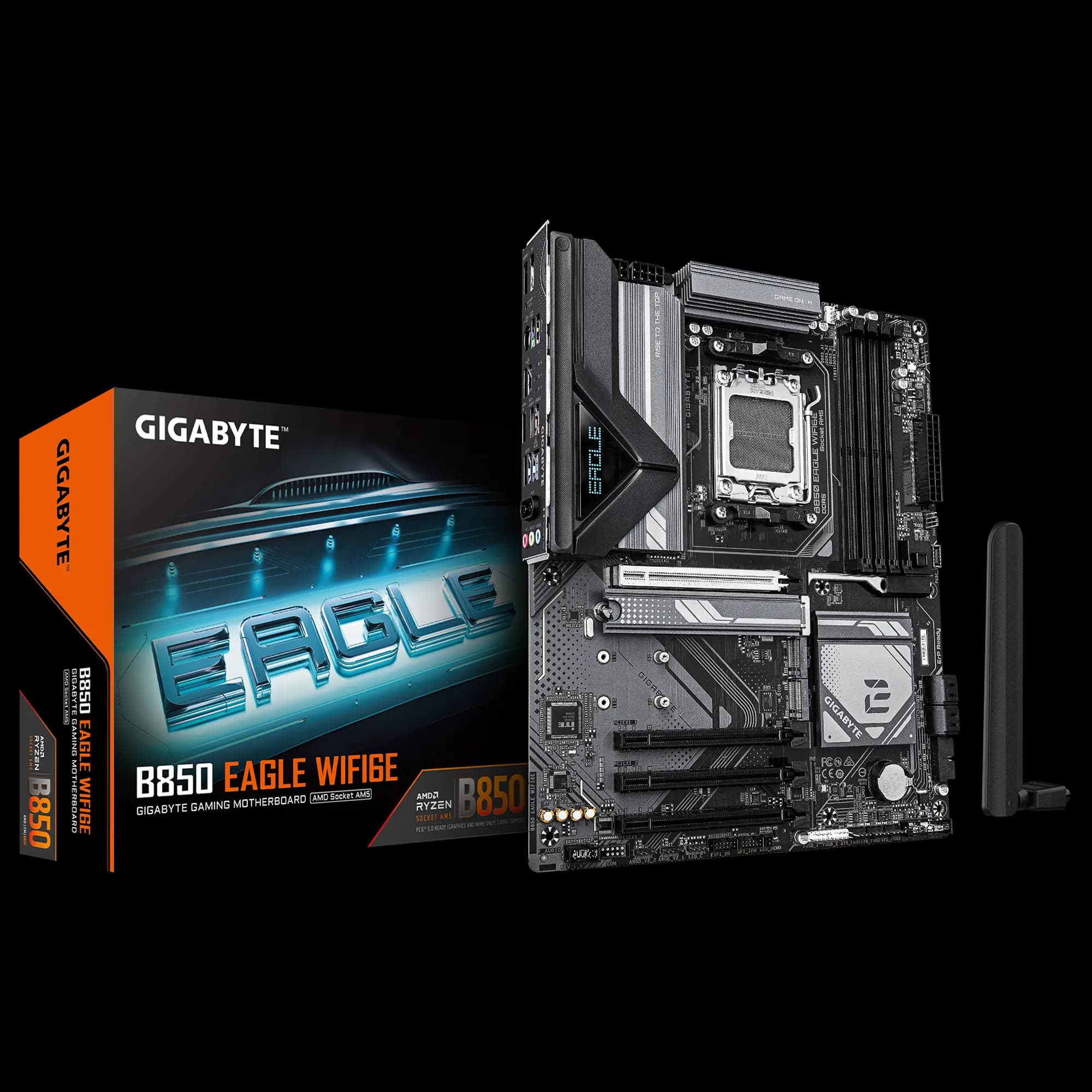 Placa Madre GIGABYTE B850 EAGLE WIFI6E – ATX, DDR5, PCIe 5.0, M.2 Gen5, Wi-Fi 6E