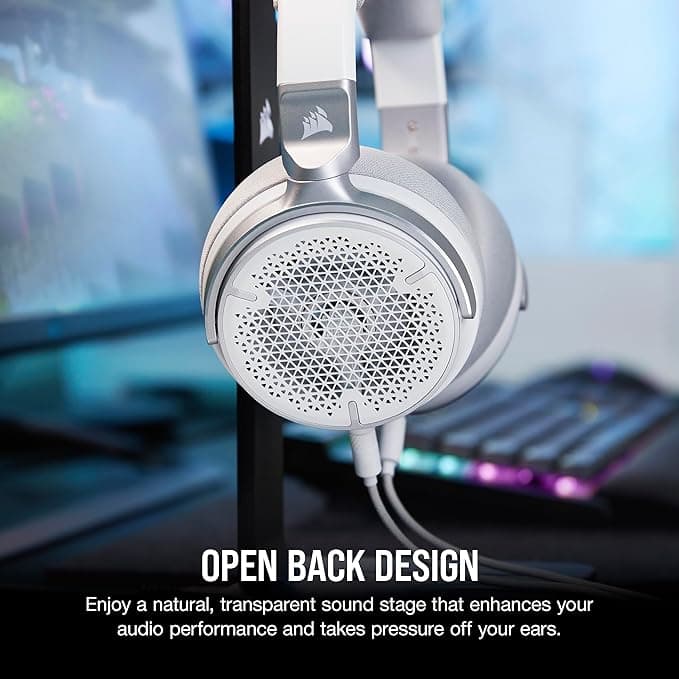 Auriculares Corsair VIRTUOSO PRO Open-Back White – Gaming y Streaming vista 2