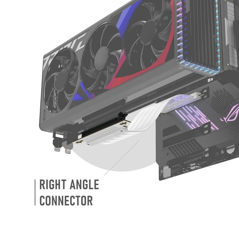 Cable Riser EZDIY-FAB PCIe 4.0 20cm Flexible Blanco vista 5