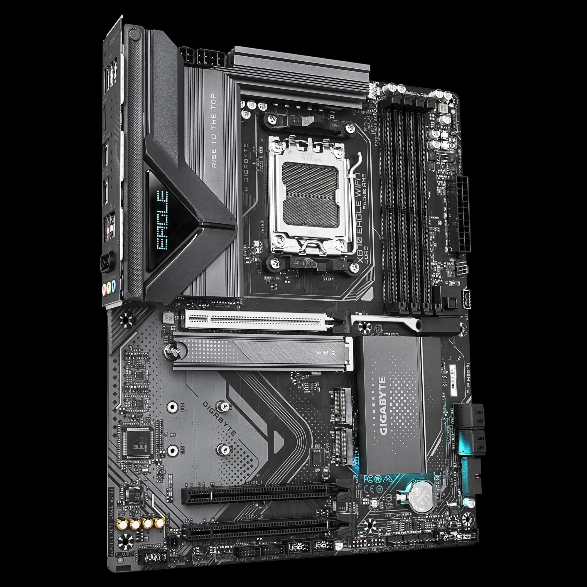 Placa Madre Gigabyte X870 EAGLE WIFI7 – AM5 / DDR5 / PCIe 5.0 / USB4 / Wi-Fi 7 vista 3