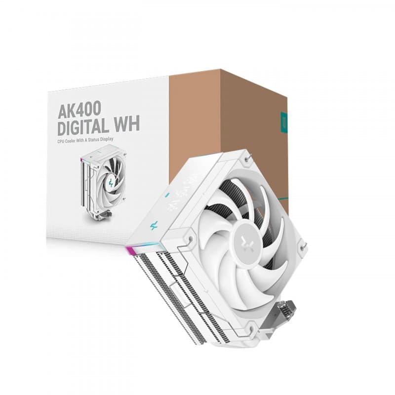 Disipador CPU Deepcool AK400 Digital Pro Blanco con Pantalla LED