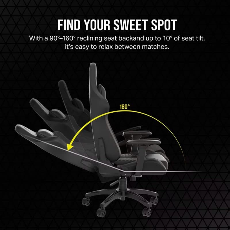 Silla Gamer Corsair TC100 Relaxed Polipiel Negro vista 5