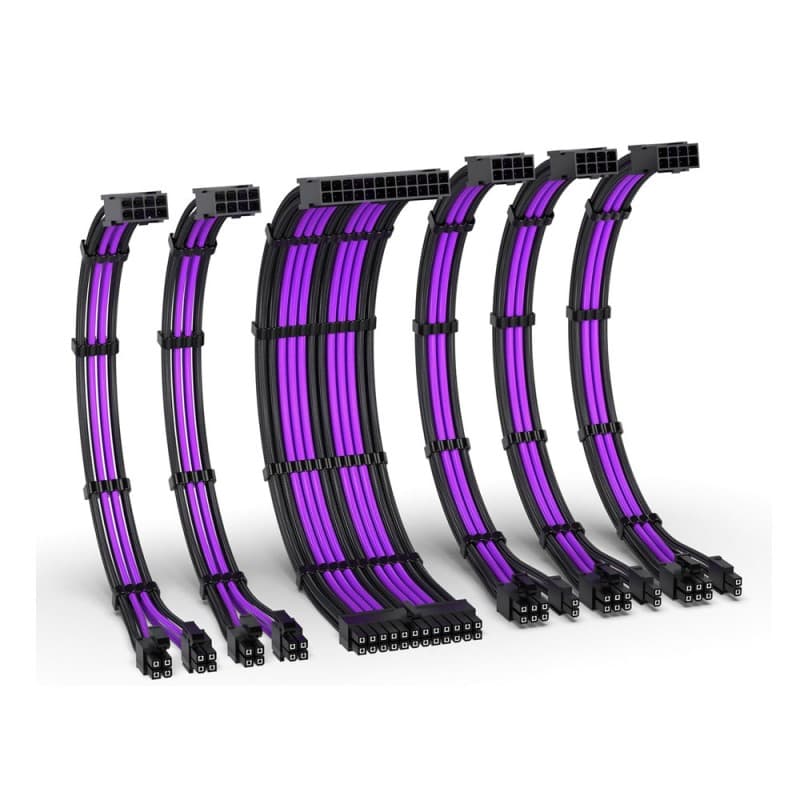 Kit Extensión Cables PSU EZDIY-FAB V2 300mm Negro/Púrpura vista 2