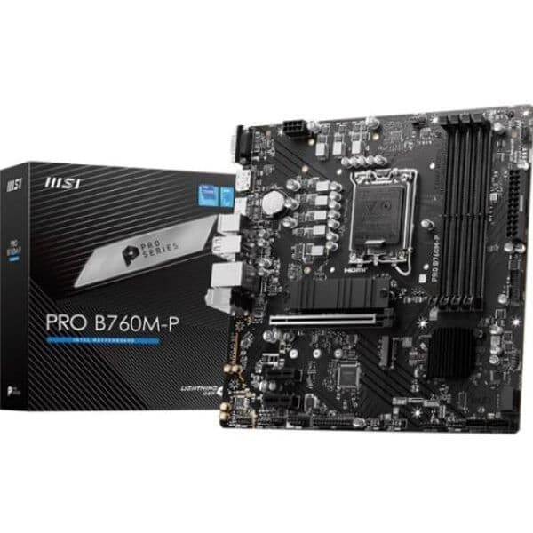 Placa Madre MSI PRO B760M-P DDR4 LGA 1700 M.2 HDMI DisplayPort m-ATX vista 1