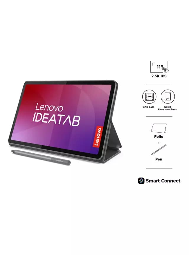 Tablet Lenovo Tab 11" 128GB WiFi Android con Pen + Funda vista 2